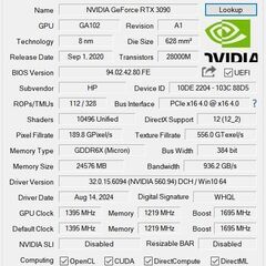 NVIDIA GeForce RTX 3090 24GB HP製 OMEN コンパクトゲーミングGPUの画像