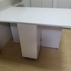 決まりました　バタフライテーブル　収納付き
