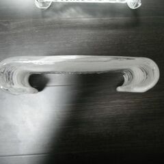 【中古】青山硝子　羽衣まな板皿　ガラス食器　盛台　盛付皿　寿司下駄　和食器　ガラス皿　寿司皿　HG-100　８個まとめての画像