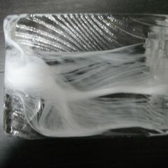 【中古】青山硝子　羽衣まな板皿　ガラス食器　盛台　盛付皿　寿司下駄　和食器　ガラス皿　寿司皿　HG-100　８個まとめての画像