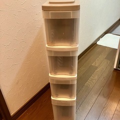 スリムラック　引き出し4段　キッチン隙間収納