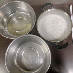 洗い桶 ステンレス 丸型  たらいの画像