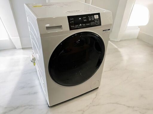 【長期保証付き ほぼ未使用･高年式】○AQUA ドラム式洗濯乾燥機 AQW-D8R-L(W) 左開き 2024年製 5年保証付き