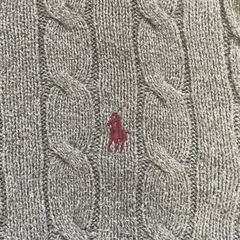 POLO RALPH LAUREN グレー ケーブルニット XSの画像