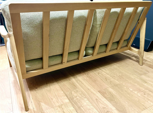 小売 シギヤマ家具 ホワイトオーク材 ソファ 2.5人掛 W160cm