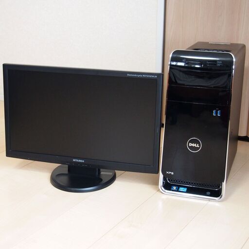 DELL XPS 8500（i7-3770、メモリ16GB、GeForce GTX660、無線LAN/BT）＋三菱モニタ