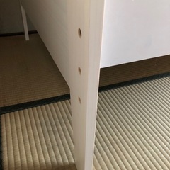 ニトリのシングルベッド（白）とマットレスの画像