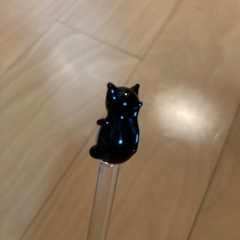 猫　ガラス　マドラーの画像