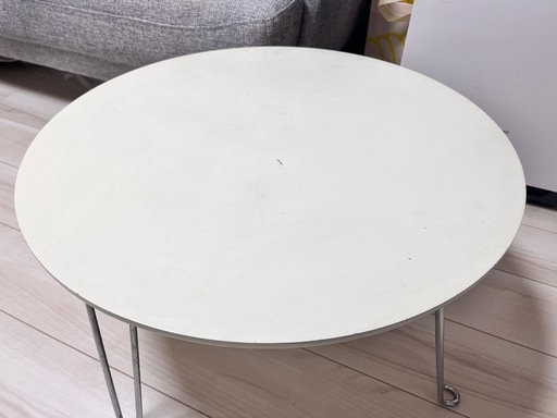 ニトリ　丸　ローテーブル ニトリ モダンテイストの丸型テーブル(N01 90 MBR) 円形