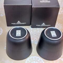 【新品 希少】ロイヤルコペンハーゲン ブラックフルーテッド ペアスタイルカップの画像