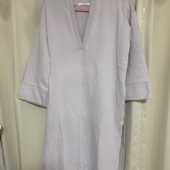 新品 アズノゥアズピンキー ざっくり衿スリラッパop グレージュ ワンピの画像