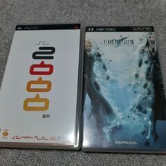 PSPソフト　モンハン、バイトヘル、トークマン、FF7アドベントチルドレンの画像