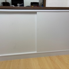 ディノス　カウンター下引き戸収納　幅150cmの画像