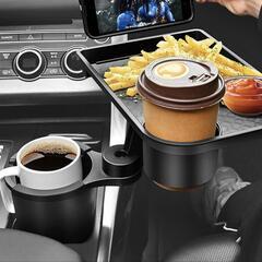車用トレイテーブル ドリンクホルダーの画像