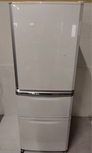 楠橋から3km圏内配送無料✨️ 335L 2015年製 3ドア MR-C34Z-W 三菱ノンフロン冷凍冷蔵庫  ホワイト