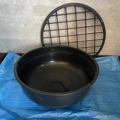【差し上げます】メダカ鉢　42cm 専用フタ付き 