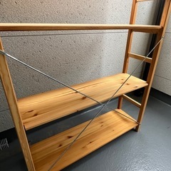 木製シェルフ(ナチュラル/高さ調整可)の画像