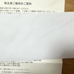 株主優待券　9000円分の画像