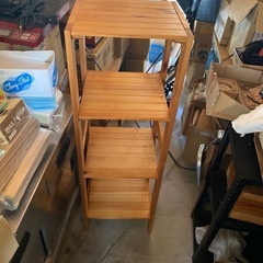 木製ラック　棚　無垢材　4段　収納家具