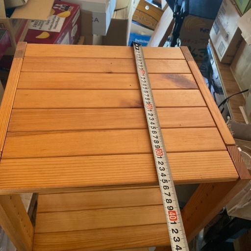 木製ラック　棚　無垢材　4段　収納家具