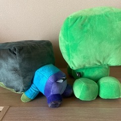 マインクラフト　ゾンビ&クリーパー　ぬいぐるみの画像