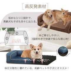 値下げ不可　犬猫用ベッド 大きめ Lサイズ ほぼ未使用 洗えるカバーの画像
