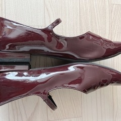 エナメルメリージェーンフラットパンプスの画像
