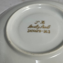 ☆値下げ☆A2503-563 TK Lovely pearl カップ&ソーサー 2客 バラ売り不可 色はげ キズ スレありの画像
