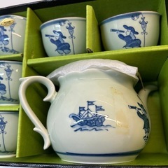 有田焼　雅峯窯　異人　オランダ　急須セット　湯呑み5
客　未使用の画像