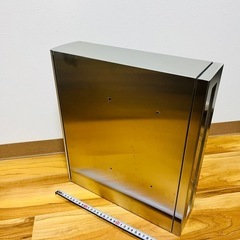 郵便受け　ポスト　シルバー　高さ390mm 幅100mm 奥行354mm　　　の画像