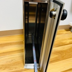 郵便受け　ポスト　シルバー　高さ390mm 幅100mm 奥行354mm　　　の画像