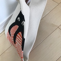 猫　厚手手提げバッグ（未使用）の画像