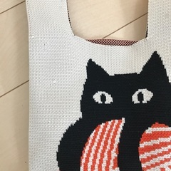 猫　厚手手提げバッグ（未使用）の画像