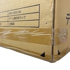 NO.2295【未開封品】Bauhtte バウヒュッテ ゲーム機収納ラック BHS-380G-BK 収納 家具の画像