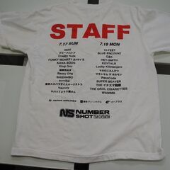 [1161]ナンバーショット2022 スタッフ　Tシャツ L 白...