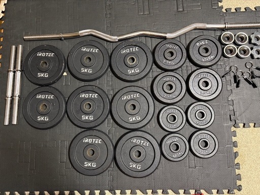 【3/28,29お渡し可能な方限定】ダンベル60キロ・ezバーセット