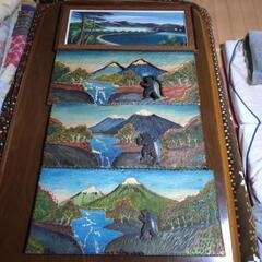 木彫りの熊の絵