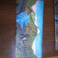 木彫りの熊の絵の画像