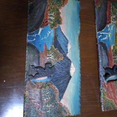 木彫りの熊の絵の画像