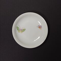 庫山窯 小皿◎蝶々柄／２枚まとめて♻️数回使用のUSED品の画像