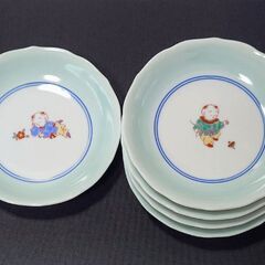 中華小皿◎唐子 柄／５枚まとめて♻️数回使用のUSED品