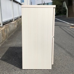 (ジM-356)家具 スクエアキャビネット2段 収納棚 リビングボード¥4,400(税込み)の画像