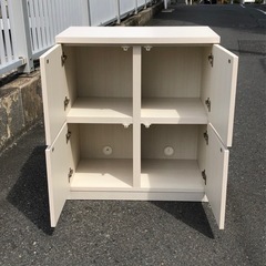 (ジM-356)家具 スクエアキャビネット2段 収納棚 リビングボード¥4,400(税込み)の画像