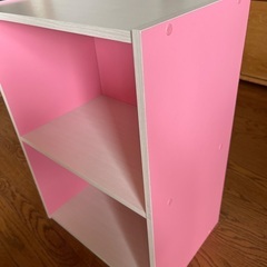 カラーボックス　ピンク　2段の画像