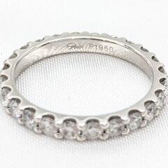 【STAR JEWELRY】PT950 D1.00 フルエタニティ―リング 9号☆Ａ品☆質屋 ユニオン本通店 スタージュエリー フルサークルの画像