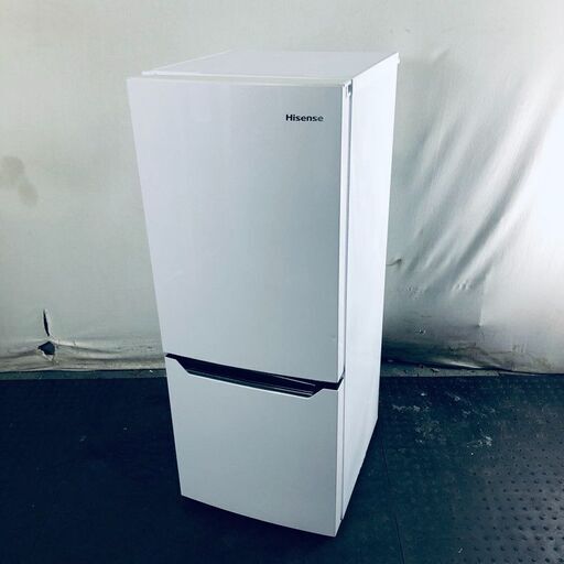 ID:rg220314 ハイセンス Hisense 冷蔵庫 一人暮らし 中古 2019年製 2ドア 150L ホワイト ファン式 右開き HR-D15C  【リユース品：状態B】【送料無料】【設置費用無料】