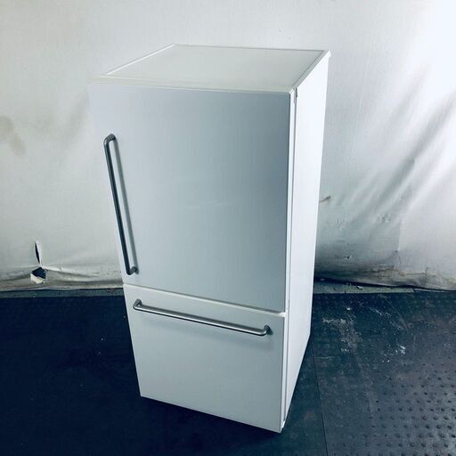 ID:rg220194 無印良品 冷蔵庫 一人暮らし 中古 2018年製 2ドア 157L ホワイト ファン式 右開き MJ-R16A  【リユース品：状態B】【送料無料】【設置費用無料】