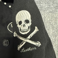 VANSON ウール スカル ダブル ライダースジャケット ピーコート Mサイズの画像