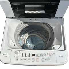 【ジ0318-15】傷や凹みがある為安く譲ります❗️Hisense 洗濯機　HW-T45C 2019年製の画像