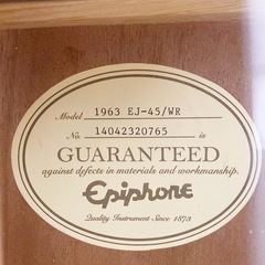 Epiphone 1963 EJ-45/WR エピフォン アコースティックギターの画像